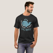 Grappige kleuterschool Whaley Opwindende walvis le T-shirt (Voorkant volledig)