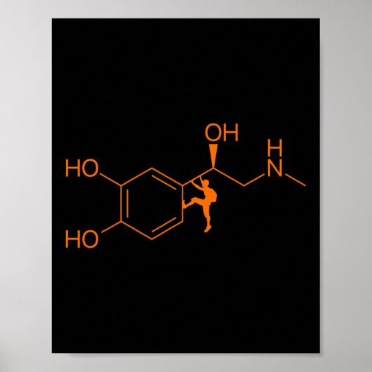 Grappige Klim Adrenaline Formule, Rotsbeklimmer Poster (Voorkant)