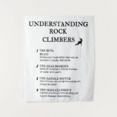 Grappige klimcitaten voor Boulder Brains Wandkleed (Voorkant)