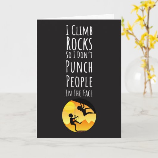 Grappige klimkaarten voor Boulderklimmers Kaart (Gele Bloem)