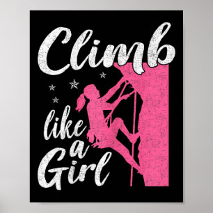 Grappige Klimliefhebber Grafisch Voor Vrouwen En M Poster