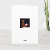 Grappige Klimmen Kerstkaart Feestdagen Kaart (Achterkant)