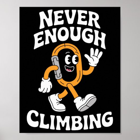 Grappige Klimmen Of Rotsbeklimmen Retro Poster (Voorkant)