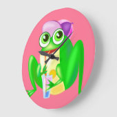 Grappige klok met Happy Party Frog - Uw kleur (Hoek)