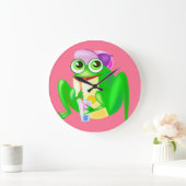 Grappige klok met Happy Party Frog - Uw kleur (Huis)