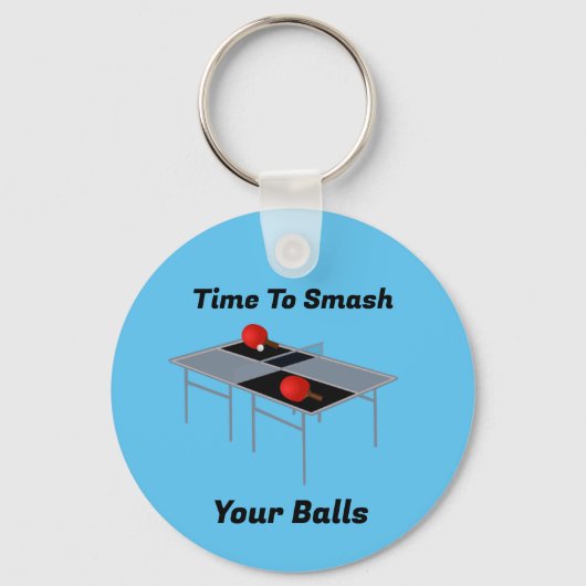 Grappige knallende ballen, Ping Pong Keyring Sleutelhanger (Voorkant)