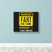 Grappige knevel canvas afdruk (Insitu (Houten vloer))