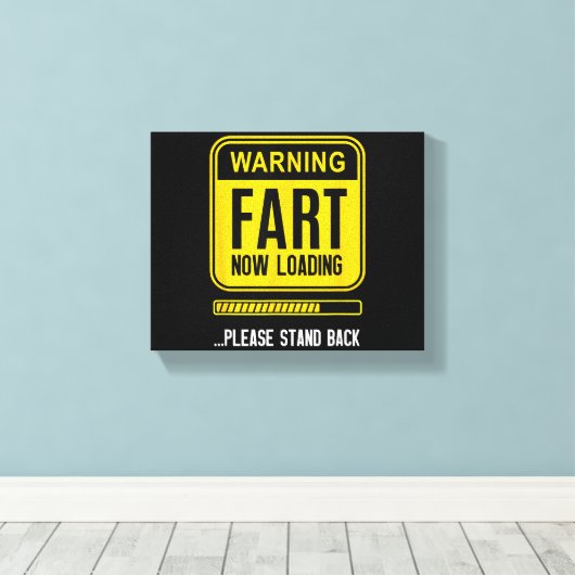 Grappige knevel canvas afdruk (Insitu (Houten vloer))