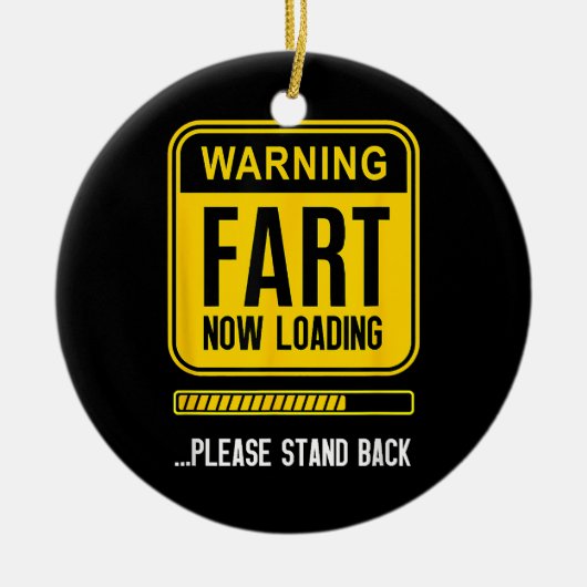 Grappige knevel keramisch ornament (Voorkant)