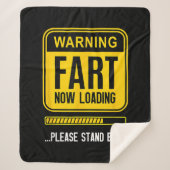 Grappige knevel sherpa deken (Voorkant)