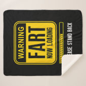 Grappige knevel sherpa deken (Voorkant (horizontaal))