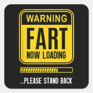 Grappige knevel vierkante sticker