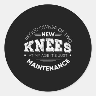 Grappige knieoperatie trotse eigenaar van nieuwe k ronde sticker
