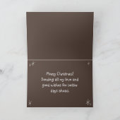 Grappige Knipogende Kat Kerstman & Gelukkig Kerstm Kaart (Binnen)