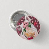 Grappige Knop met Varken Ronde Button 3,2 Cm (Voorkant /achterkant)