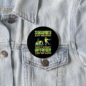 grappige knop "ZOMBIES EAT BRAINS..." Ronde Button 7,6 Cm (In situ)