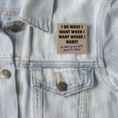 Grappige knopspeld met tekst voor toestemming van vierkante button 5,1 cm (In situ)