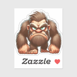 Grappige knorrige Bigfoot Sticker | Sasquatch Deca