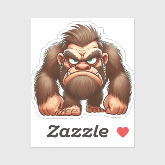 Grappige knorrige Bigfoot Sticker | Sasquatch Deca (Vel)