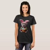 Grappige Knuffel Konijn Oor Pit Bull Hond Pasen Ei T-shirt (Voorkant volledig)