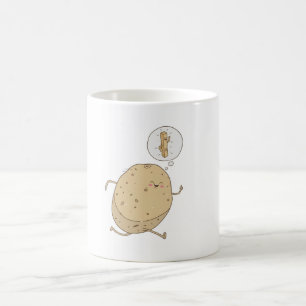 Grappige Knuffel Rennende Aardappel door somoh Koffiemok