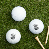 Grappige knuffelbeer met kaasrasp hoed golfballen (Insitu Gras)