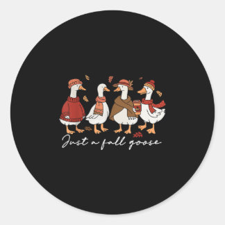 Grappige Knusse Gans Herfst Dier Gewoon Een Herfst Ronde Sticker