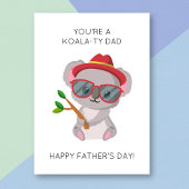 Grappige Koala Animal Pun Vaderdag Kaart