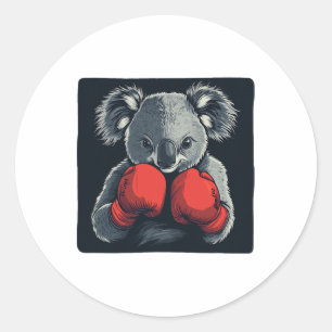 Grappige Koala Beer Knockout Voor Een Leuke En Ont Ronde Sticker