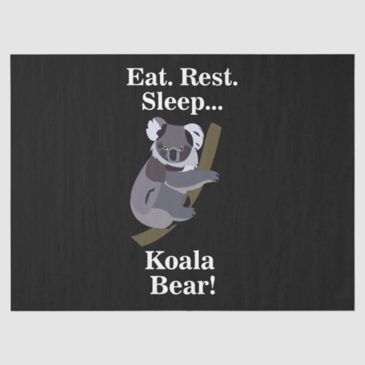 Grappige Koala Beer Tissuepapier (Voorkant)