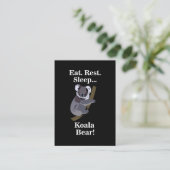 Grappige Koala Beer Visitekaartje (Staand voorkant)