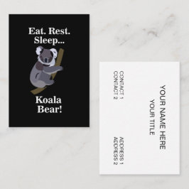 Grappige Koala Beer Visitekaartje