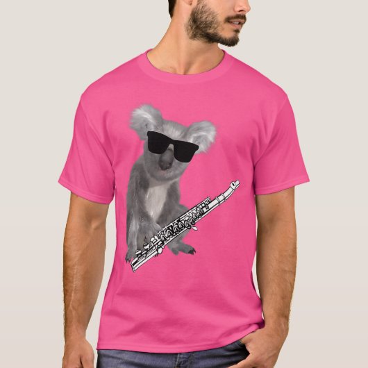 Grappige Koala met zonnebril die fluit speelt T-shirt (Voorkant)
