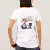 Grappige koe baas met laptop t-shirt (Achterkant)
