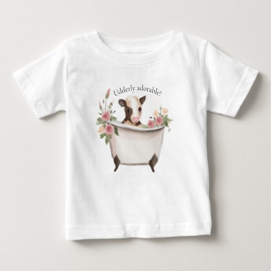 Grappige Koe Baby Top T-shirt (Voorkant)
