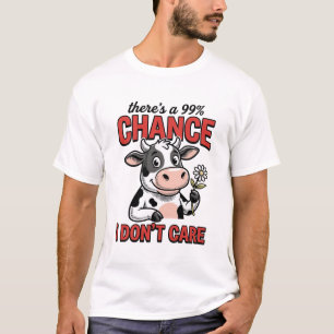 Grappige Koe Chance Dat Ik Me Er Niet Aan Stoor Vi T-shirt