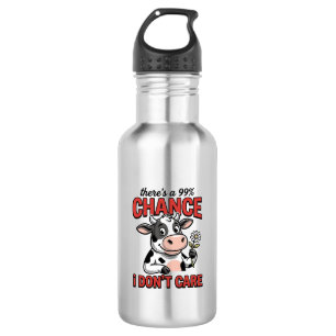 Grappige Koe Chance Dat Ik Me Er Niet Aan Stoor Vi Waterfles