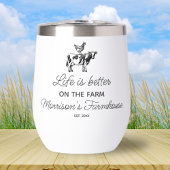 Grappige Koe Chicken Farm, naam, aangepaste tekst