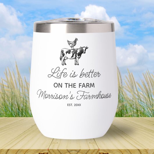 Grappige Koe Chicken Farm, naam, aangepaste tekst