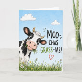 Grappige Koe Dank Je Kaart (Voorkant)