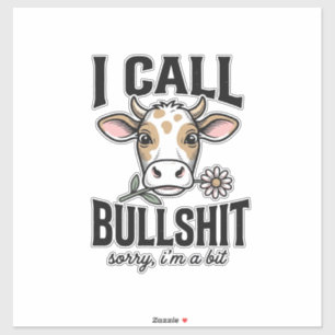 Grappige Koe Die Ik Noem Vintage Shirt Ontwerp_1 Sticker