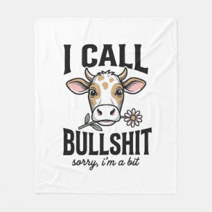 Grappige Koe Die Ik Vintage Shirt Ontwerp Noem_1 Fleece Deken