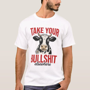 Grappige Koe Elders Vintage Shirt Ontwerp_