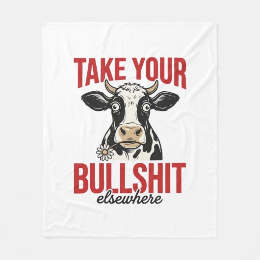Grappige Koe Elders Vintage Shirt Ontwerp_ Fleece Deken (Voorkant)