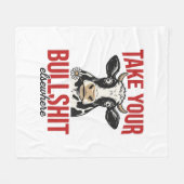 Grappige Koe Elders Vintage Shirt Ontwerp_ Fleece Deken (Voorkant (Horizontaal))