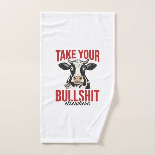 Grappige Koe Elders Vintage Shirt Ontwerp_ Handdoek (Handdoek)