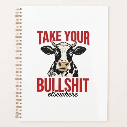 Grappige Koe Elders Vintage Shirt Ontwerp_ Planner (Voorkant)