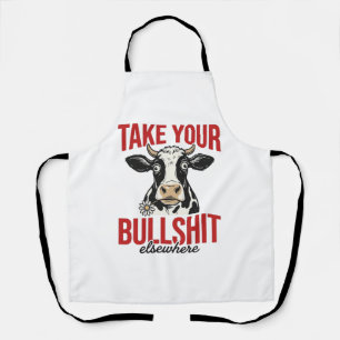 Grappige Koe Elders Vintage Shirt Ontwerp_ Schort