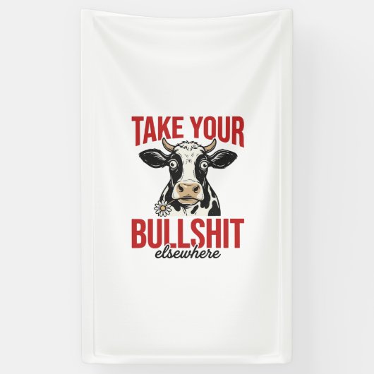 Grappige Koe Elders Vintage Shirt Ontwerp_ Spandoek (Verticaal)