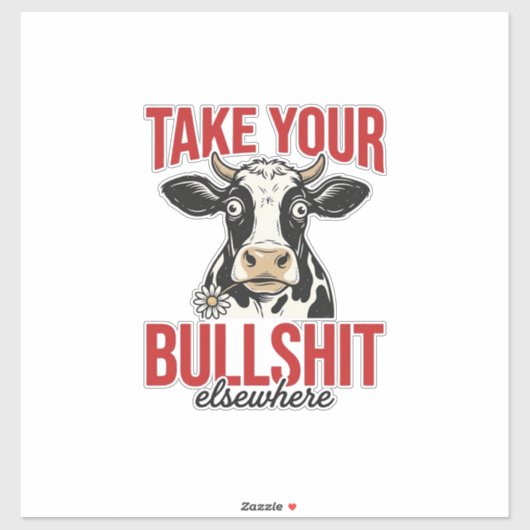 Grappige Koe Elders Vintage Shirt Ontwerp_ Sticker (Vel)